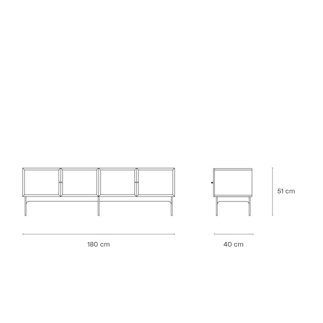 Mueble tv Blur 180cm Roble Teulat