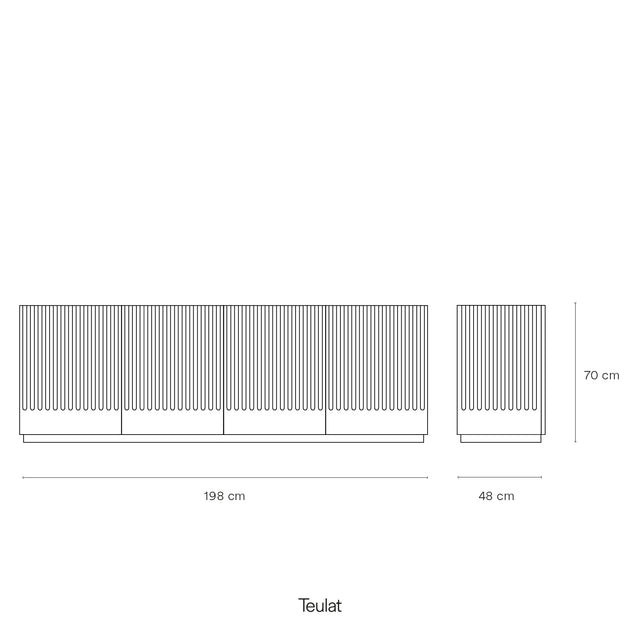 Mesa Aparador Doric 198 Blanco con acabado blanco en ambiente de estilo nórdico