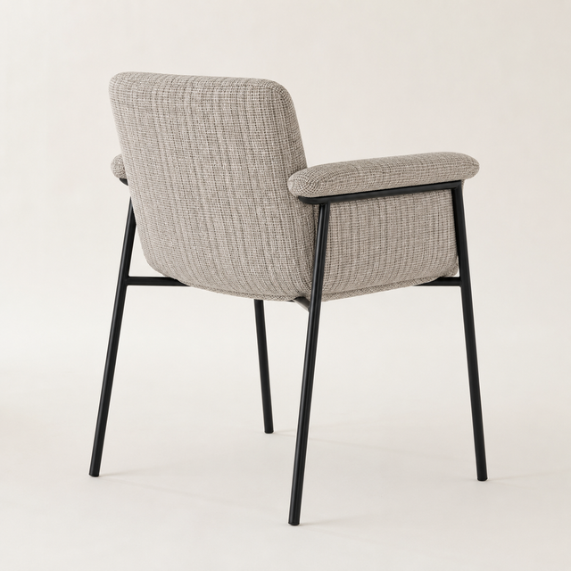 Carolyn Dining Chair with Arms Taupe