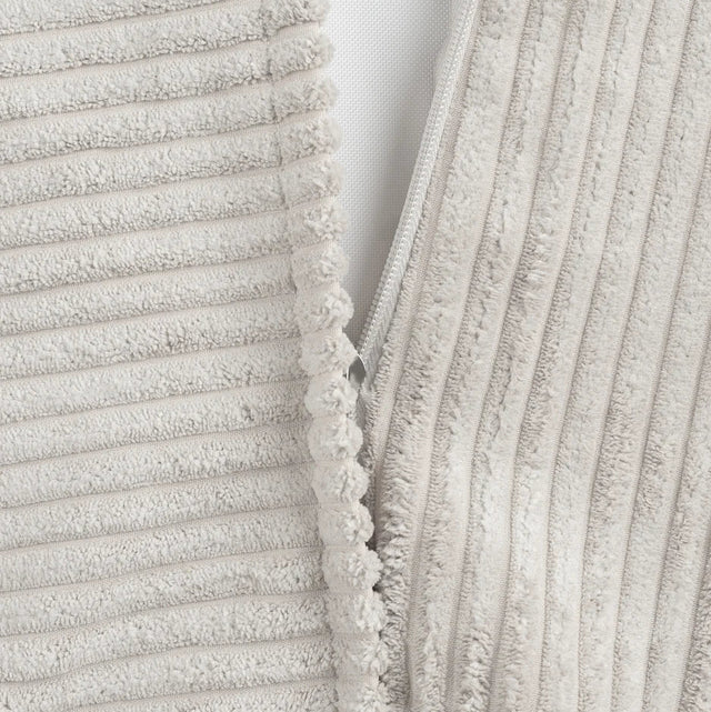Silla Puf Infantil Silla de Pana Blanco Crema con acabado blanco, acabado crema detalle de estilo nórdico