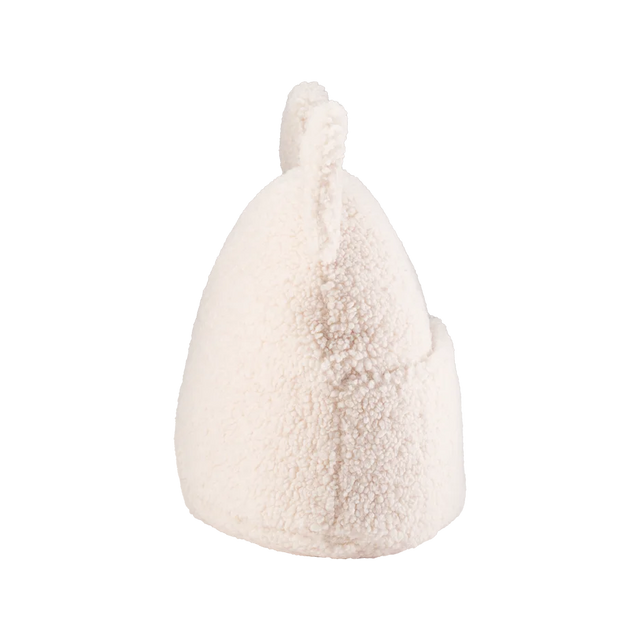 Mueble Cojín con Bolsillo Osito de Peluche Blanco Crema con acabado blanco, acabado crema en ambiente de estilo nórdico
