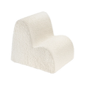 Silla Infantil Nube de Borreguillo Blanca Crema con acabado crema vista principal de estilo nórdico
