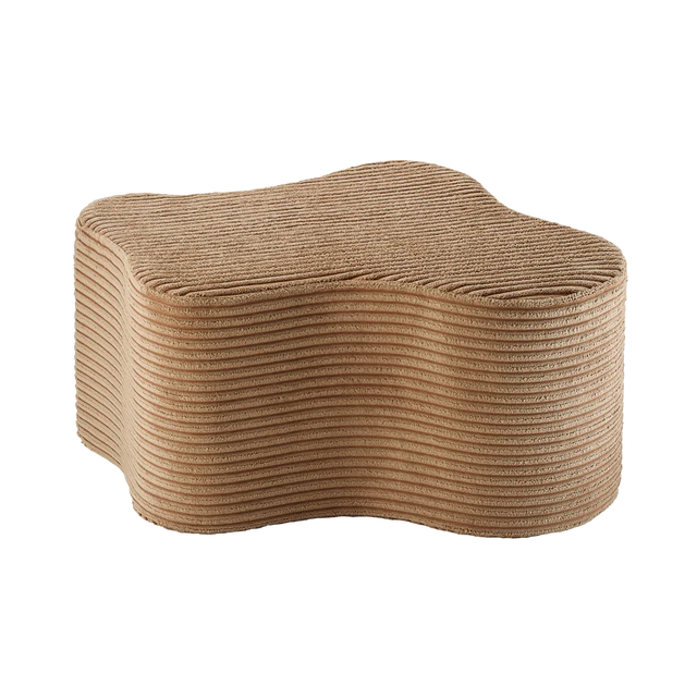 Mueble Puf Infantil Nube de Pana Marrón vista principal de estilo nórdico