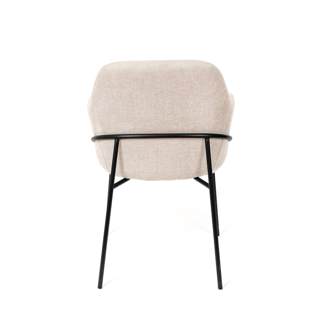 Silla Abigail Negra Beige con Patas negras | vista lateral | Somcasa Vlc | 00SL118625 | imagen 4