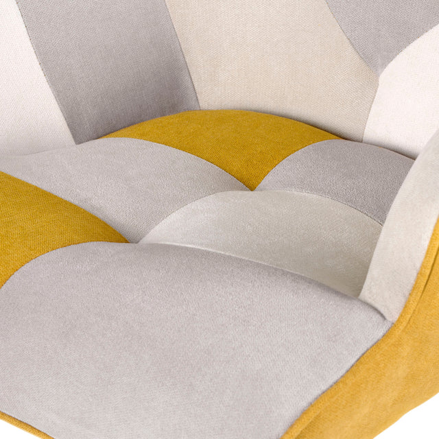 Mecedora Denver Patchwork Mostaza de Somcasa Vlc - imagen 5