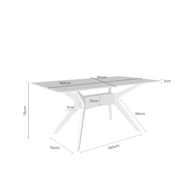 Mesa de Comedor Della Roble y Vidrio | detalle de materiales | Somcasa Vlc | 00MS208944 | imagen 7