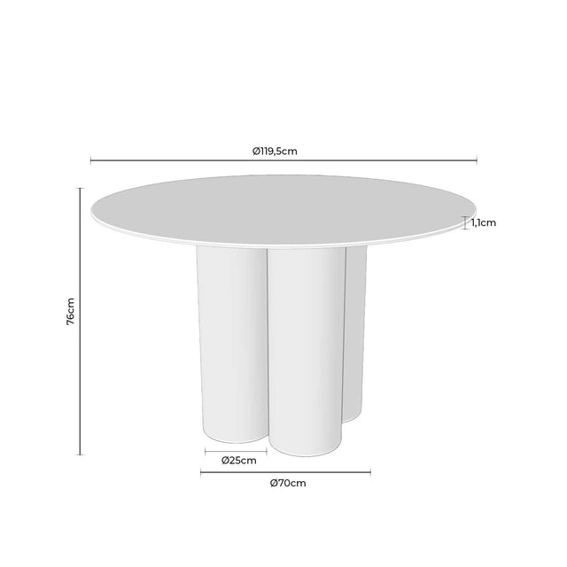 Mesa Tracy 120 cm Fija Travertino/Nogal de Somcasa Vlc - imagen 5