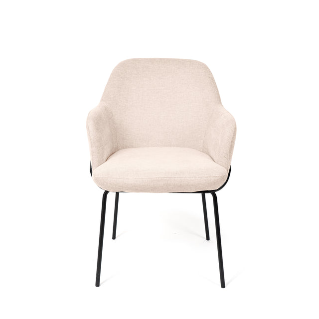 Silla Abigail Negra Beige con Patas negras | detalle de diseño | Somcasa Vlc | 00SL118625 | imagen 3