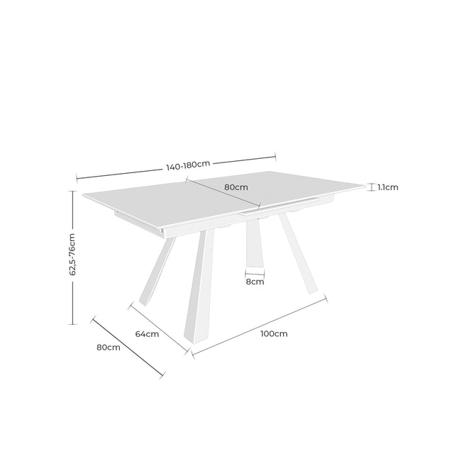Mesa Judy 140 cm Extensible Sahara/Negro de Somcasa Vlc - imagen 7