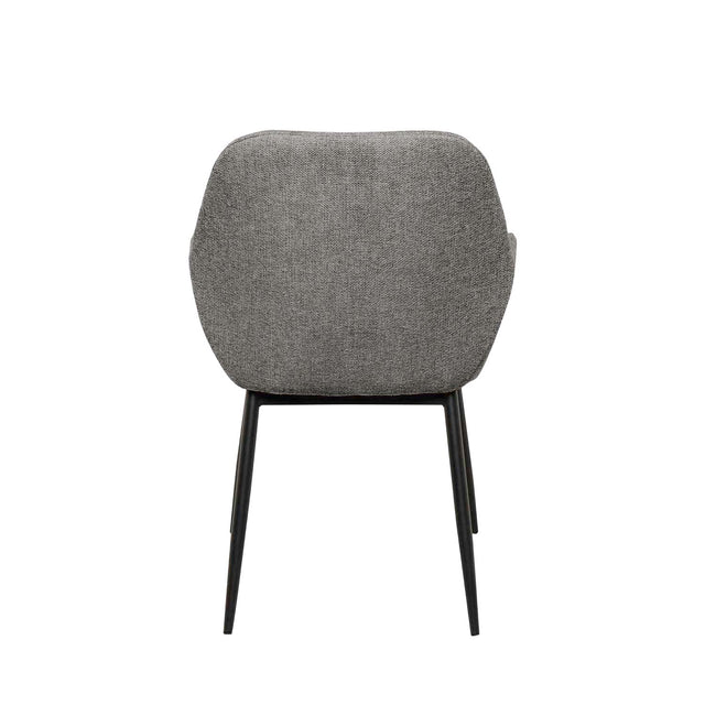 Silla Isabella Negra Gris con Patas negras | vista lateral | Somcasa Vlc | 00SL113122 | imagen 4