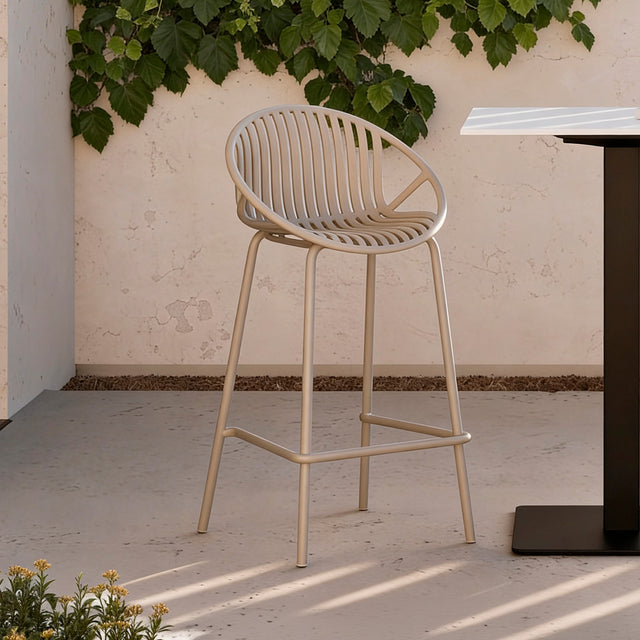 Taburete Bajo Tristan Beige | vista principal | Somcasa Vlc | 00SL124625