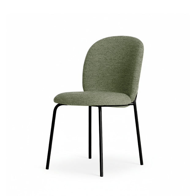 Silla Riona Negra Verde con Patas negras | vista lateral | Somcasa Vlc | 00SL128028 | imagen 4