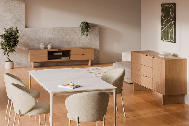 Mueble TV Ptas Cajonestulsa Roble | detalle de materiales | Somcasa Vlc | 00MB382507 | imagen 7