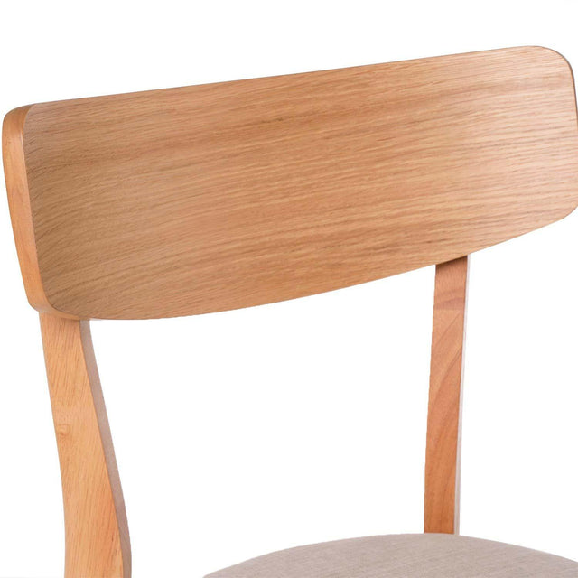 Silla Keira Beige con Patas de madera | detalle de acabado | Somcasa Vlc | 00SL115225 | imagen 5