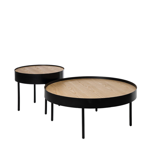 Mesa de centro Bill Roble/Negro 80 × 80 cm de Somcasa Vlc - imagen 2