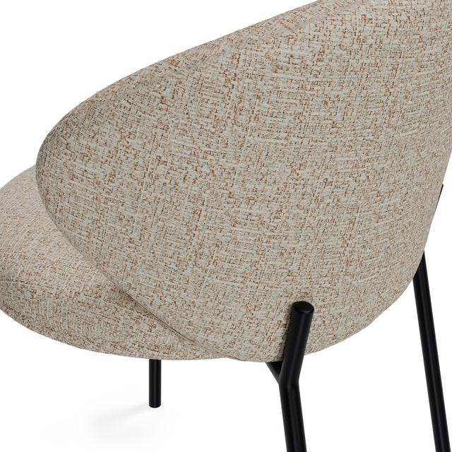 Silla Lisbet Negra Beige con Patas negras | detalle de diseño | Somcasa Vlc | 00SL127325 | imagen 3