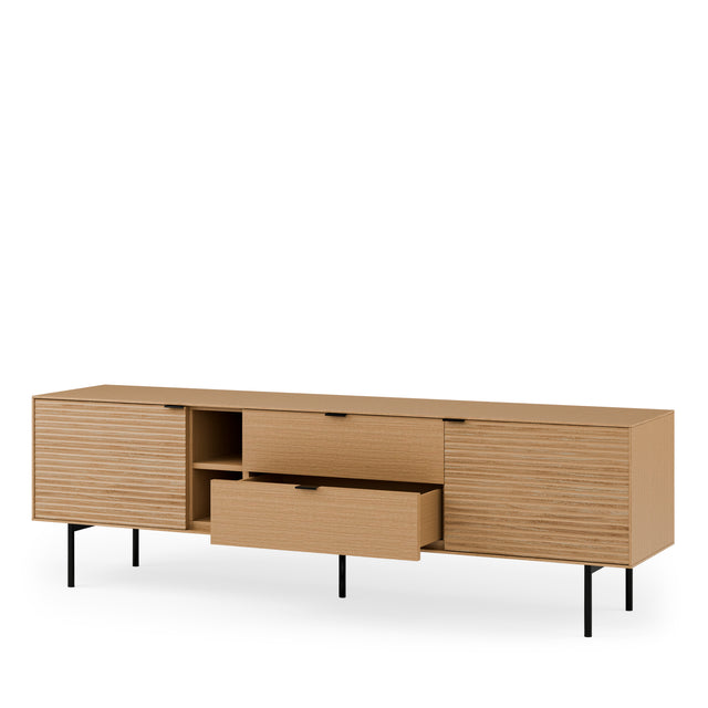 Mueble TV Ptas Tulsa Roble 180 cm | detalle de acabado | Somcasa Vlc | 00MB362407 | imagen 5