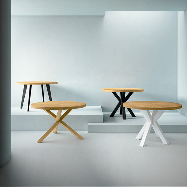 Mesa Amanda Red Roble y Metal | vista lateral | Somcasa Vlc | 00MS215214 | imagen 4