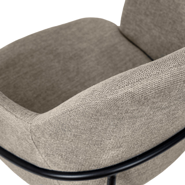Silla Abigail Taupe con Patas negras | detalle de acabado | Somcasa Vlc | 00SL118630 | imagen 5
