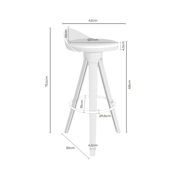 Taburete Bajo Duke Blanco | detalle de materiales | Somcasa Vlc | 00SL119902 | imagen 7