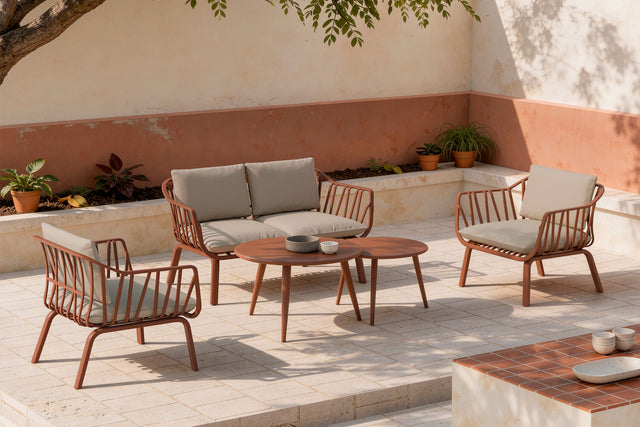 Set Mikonos Sofá, Sillones y Mesa de centro Terracota de Somcasa Vlc - imagen 3