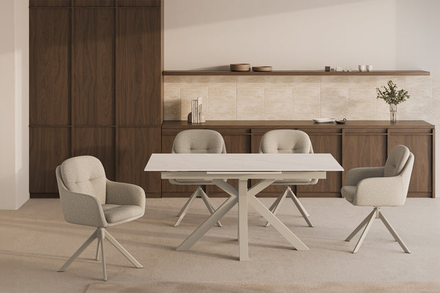 Mesa Lori 160 cm Extensible Travertino/Beige de Somcasa Vlc - imagen 10