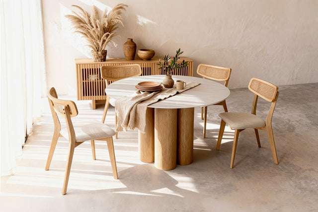 Silla Shirley Beige con Patas de madera | composición decorativa | Somcasa Vlc | 00SL124425 | imagen 8