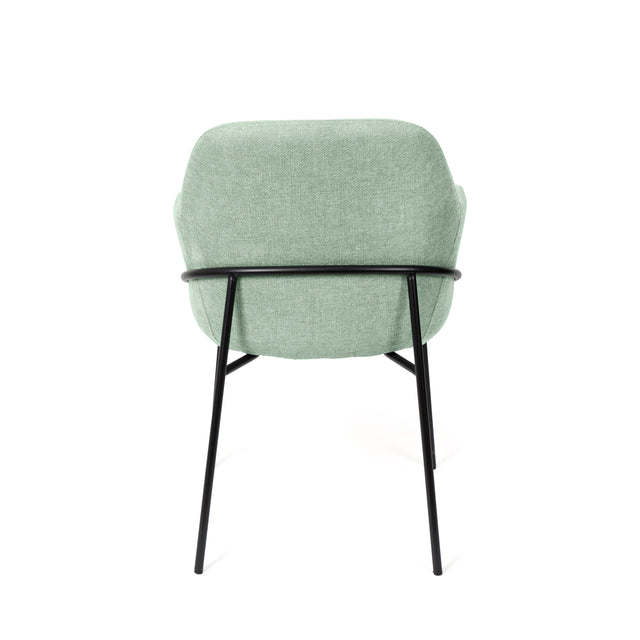 Silla Abigail Negra Verde con Patas negras | vista lateral | Somcasa Vlc | 00SL118628 | imagen 4