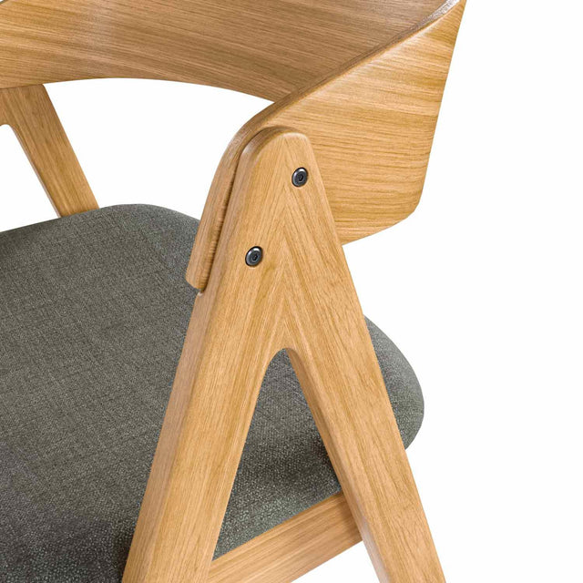 Silla Rina Gris con Patas de madera | detalle de acabado | Somcasa Vlc | 00SL102522 | imagen 5