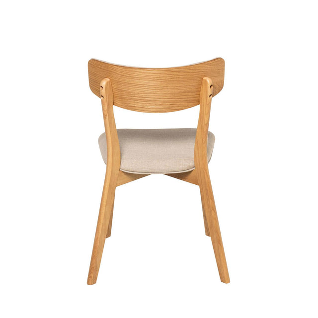 Silla Anais Beige con Patas de madera | vista lateral | Somcasa Vlc | 00SL102025 | imagen 4