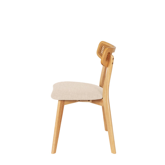 Silla Shirley Beige con Patas de madera | detalle de diseño | Somcasa Vlc | 00SL124425 | imagen 3