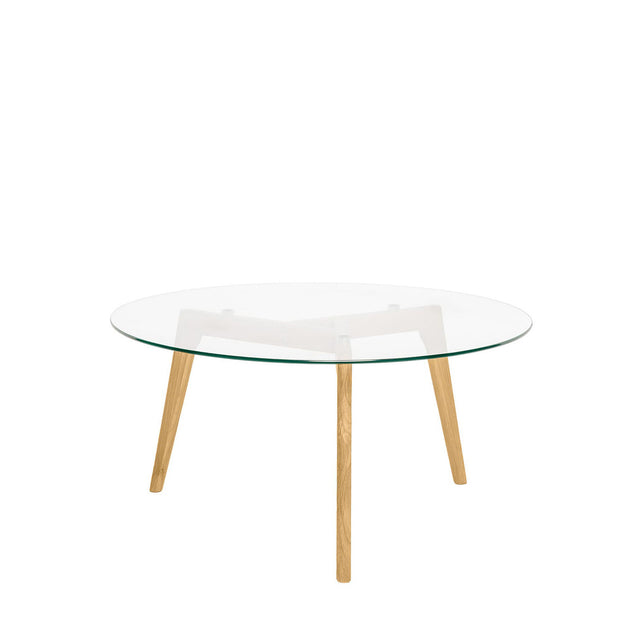 Mesa de centro Patrick Cristal/Roble 90 × 90 cm de Somcasa Vlc - imagen 4
