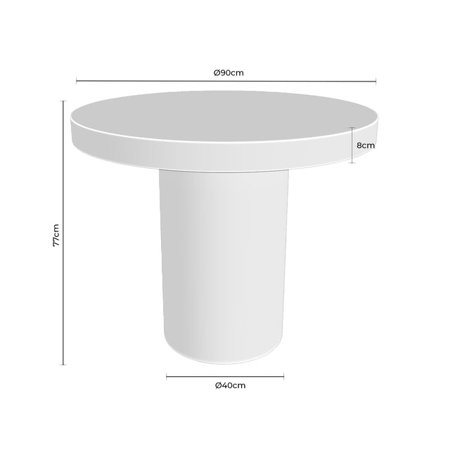 Mesa Thelma Red Blanco | vista lateral | Somcasa Vlc | 00MS219702 | imagen 4