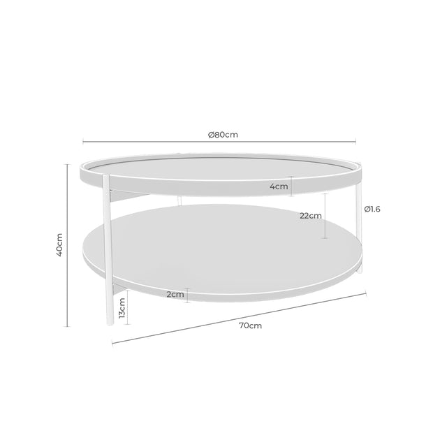 Mesa de centro Dylan Roble 80 × 80 cm de Somcasa Vlc - imagen 6