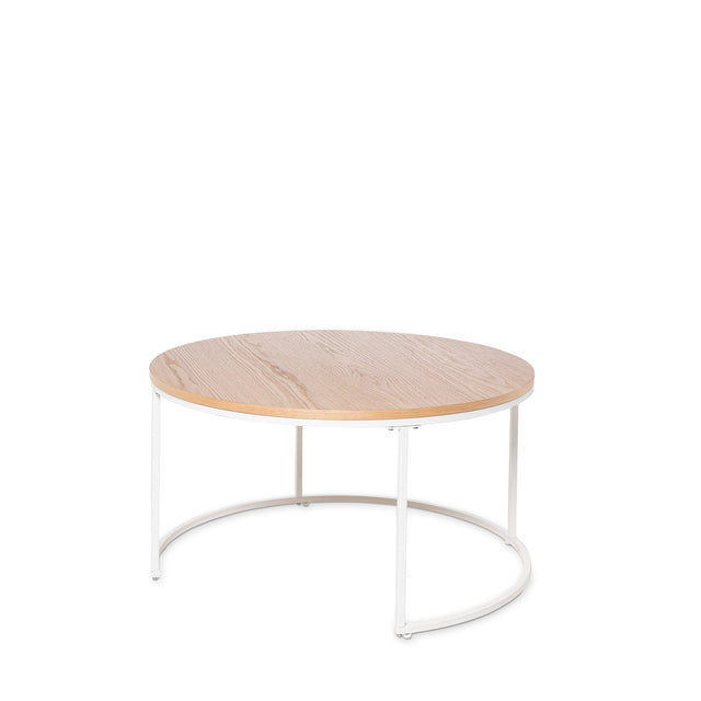 Mesa de centro Adriano Roble/Blanco 80 × 80 cm de Somcasa Vlc - imagen 3