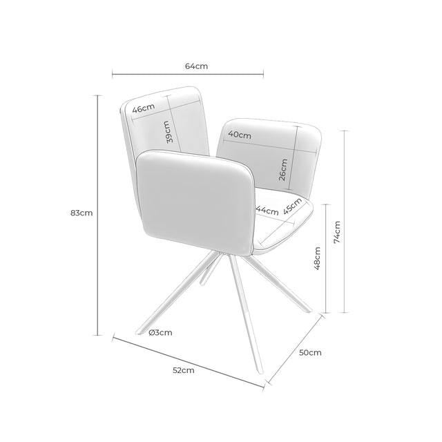 Silla Debra Beige | vista lateral | Somcasa Vlc | 00SL120625 | imagen 4