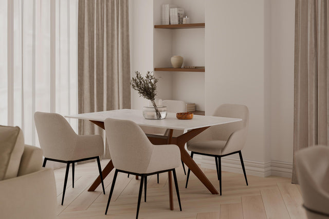 Mesa Eloise 140 cm Fija Creta/Nogal de Somcasa Vlc - imagen 6