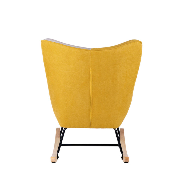 Mecedora Denver Patchwork Mostaza de Somcasa Vlc - imagen 4