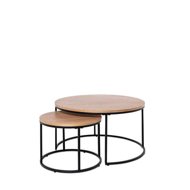Mesa de centro Adriano Roble/Negro 80 × 80 cm de Somcasa Vlc - imagen 6