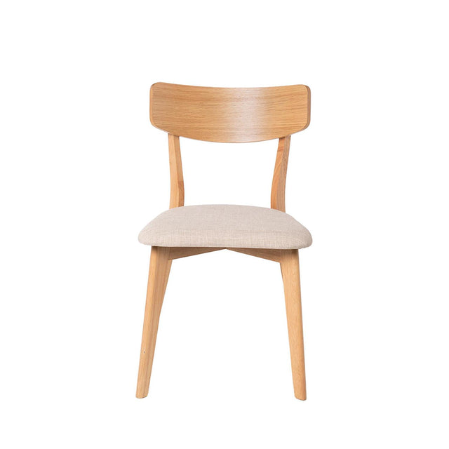 Silla Keira Beige con Patas de madera | detalle de diseño | Somcasa Vlc | 00SL115225 | imagen 3
