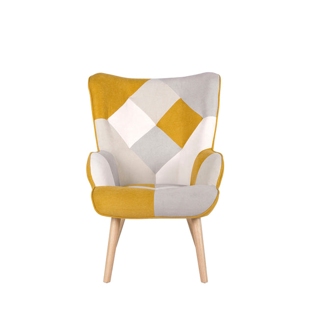 Butaca Florida Patchwork Mostaza de Somcasa Vlc - imagen 3