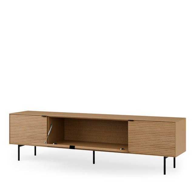 Mueble TV Ptas Mad Roble 200 cm | detalle de acabado | Somcasa Vlc | 00MB362607 | imagen 5