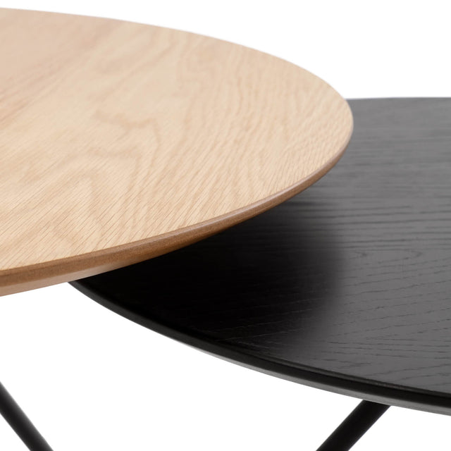Mesa de centro David Roble/Negro 75 × 75 cm de Somcasa Vlc - imagen 3