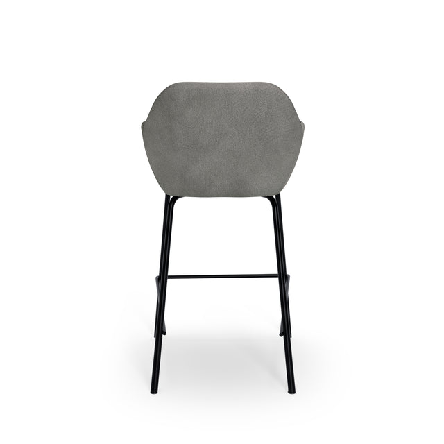 Taburete Bajo Jacob Negra Gris | vista lateral | Somcasa Vlc | 00SL127022 | imagen 4