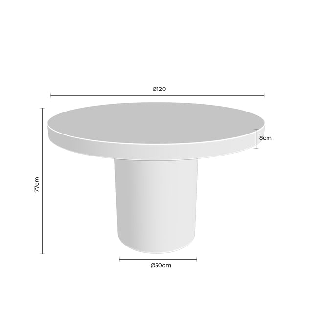 Mesa Thelma Red120 Blanco | detalle de materiales | Somcasa Vlc | 00MS219802 | imagen 7