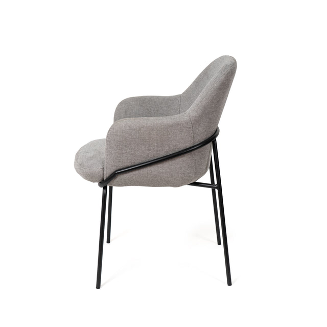 Silla Abigail Negra Gris claro con Patas negras | vista secundaria | Somcasa Vlc | 00SL118621 | imagen 2