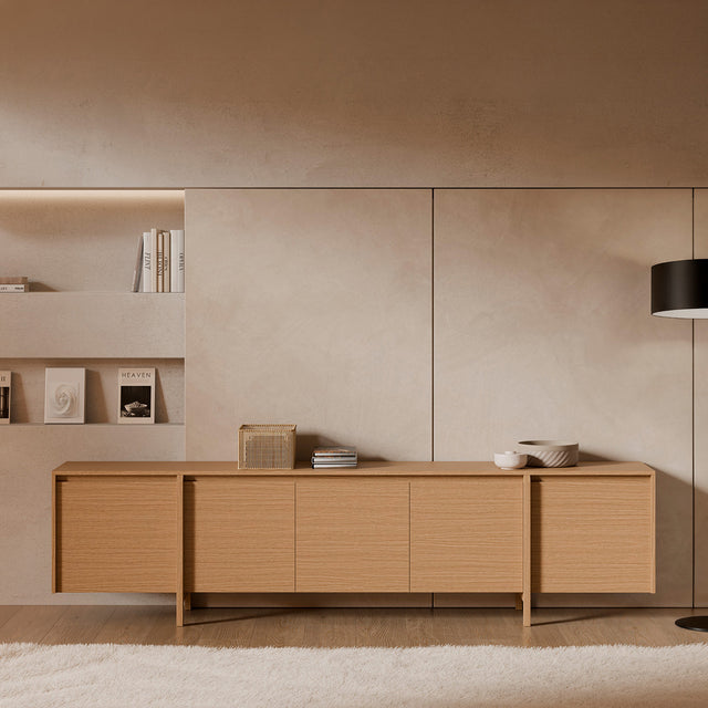 Mueble TV Puertas Pacific Roble | vista principal | Somcasa Vlc | 00MB522607