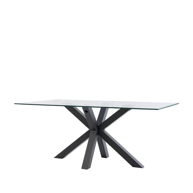Mesa de Comedor Demi Metal y Vidrio | vista lateral | Somcasa Vlc | 00MS209107 | imagen 4