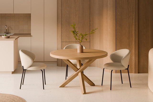 Silla Lisbet Negra Beige con Patas negras | vista lateral | Somcasa Vlc | 00SL127325 | imagen 4
