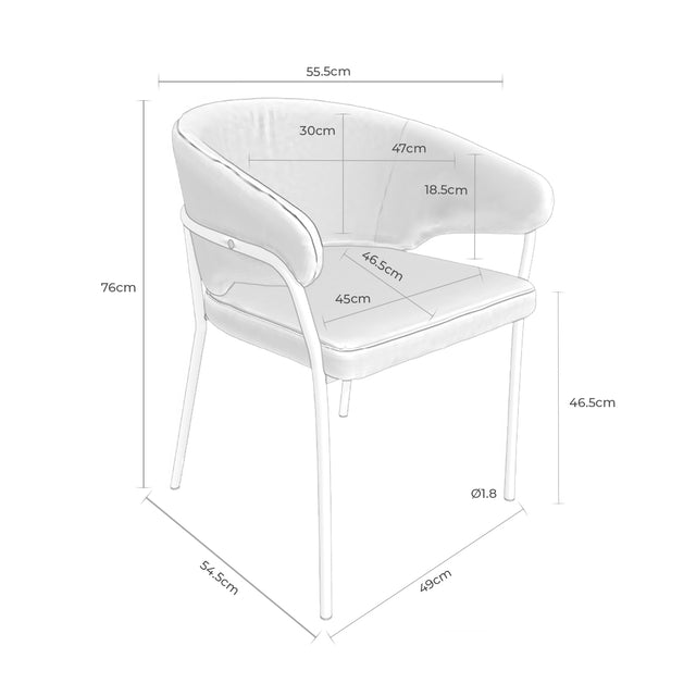 Silla Betina Gris claro | detalle de materiales | Somcasa Vlc | 00SL117421 | imagen 7